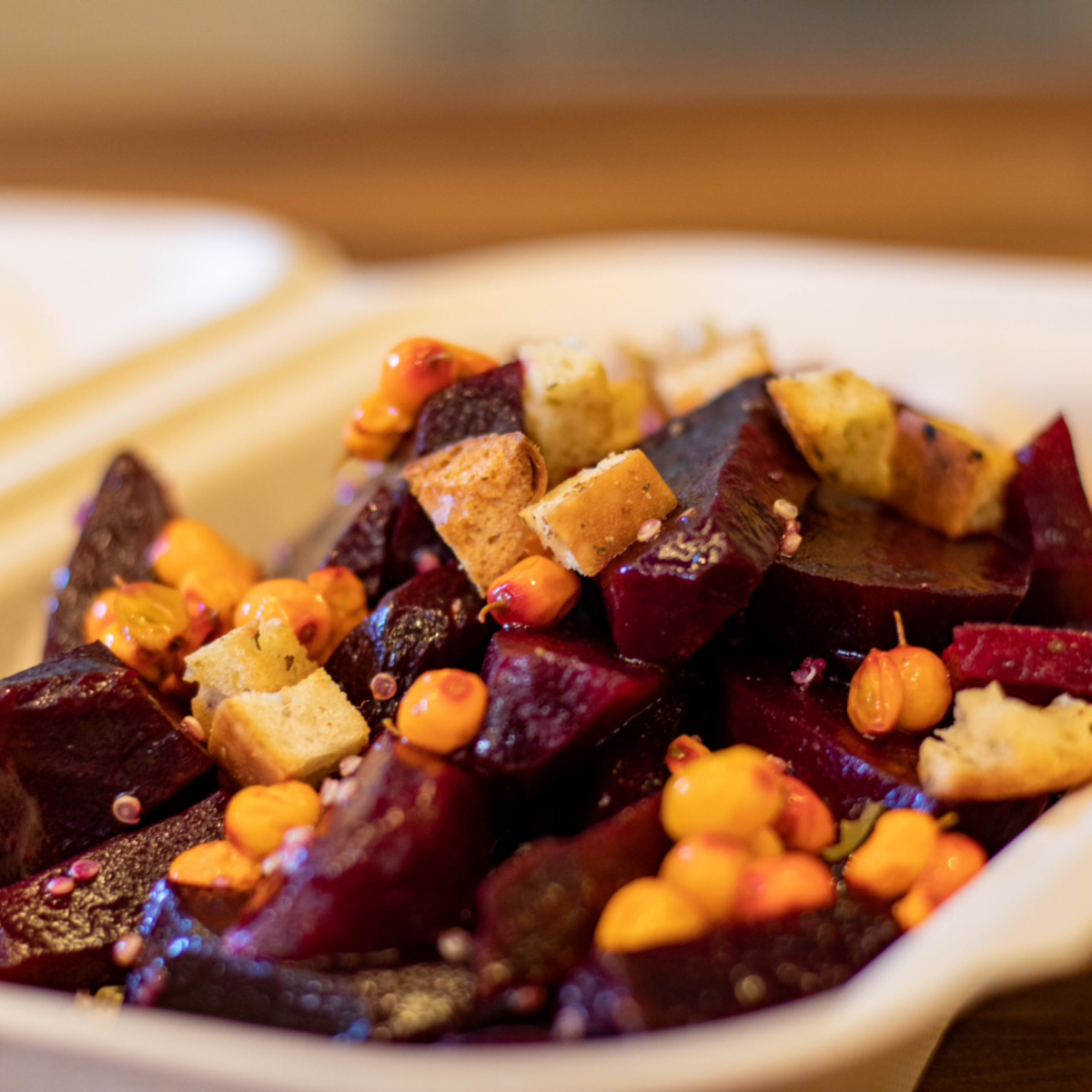 Beet salad close up